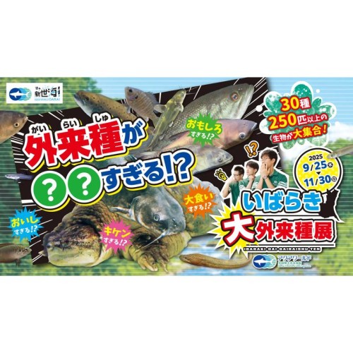 なまずドッグや釣り体験も! アクアワールド茨城県大洗水族館で「外来種が○○すぎる!?いばらき大外来種展」を開催中