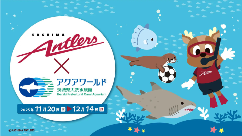 アクアワールド茨城県大洗水族館× 鹿島アントラーズが初のコラボイベントを開催！ 特設応援水槽の設置や限定グッズの販売、トークショーなど内容盛りだくさん
