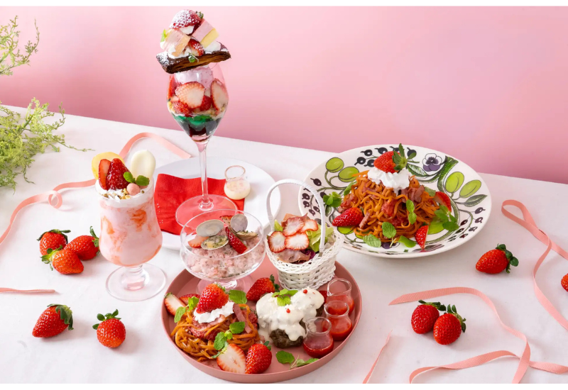 【おふろcafe utatane】埼玉県産いちご「あまりん」を使った創作メニューが期間限定で登場！4月30日まで