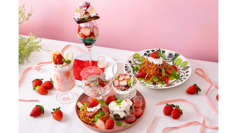 【おふろcafe utatane】埼玉県産いちご「あまりん」を使った創作メニューが期間限定で登場!4月30日まで