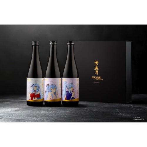 VTuber・雪花ラミィとのコラボ日本酒「雪夜月」。歴代3種を一度に楽しめるセットが発売