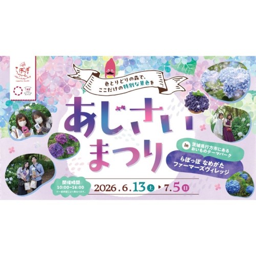 らぽっぽ なめがたファーマーズヴィレッジで限定カフェメニューも楽しめる「あじさいまつり2026」を開催