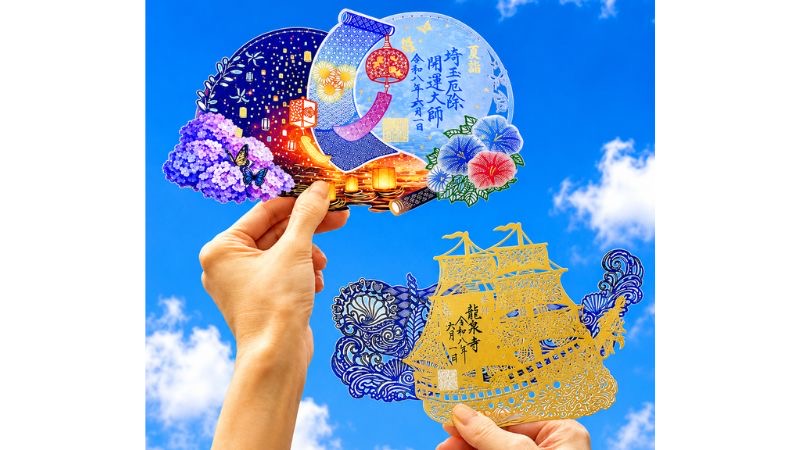 埼玉厄除け開運大師・龍泉寺にて、夏限定切り絵御朱印「蒼航」「夏空の詩」の授与を開始
