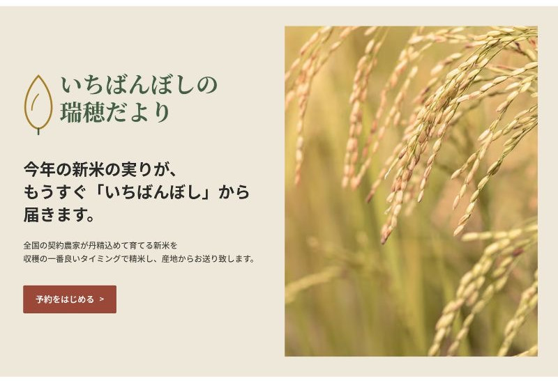 道の駅たかねざわの直売所「いちばんぼし」が新米のオンライン販売を開始